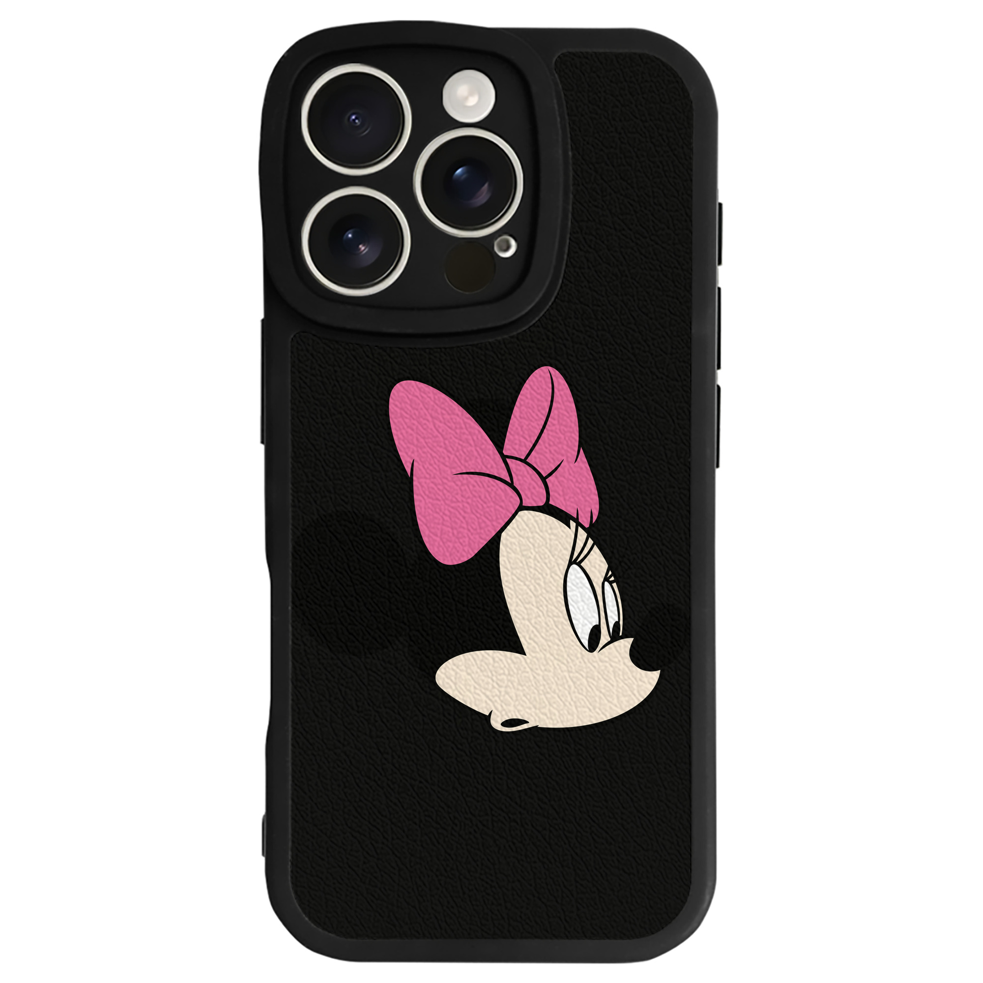 （画像用） ミッキーマウス Mickey Mouse 【iPhone 16シリーズ対応】シリコンスマホケース（レザー調） 材質：シリコン